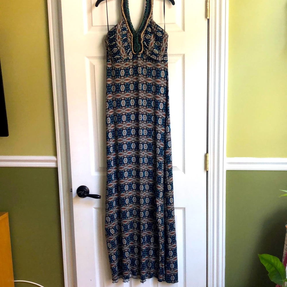 NWOT Saks Off 5th gorgeous halter top dress, size S.